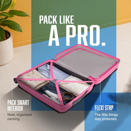 Image of American Tourister Liftoff+ | Small Size Cabin Trolley Bag (55 cm) for Travel | 360 8 Wheel Travel Luggage | Hard Case Polypropylene (PP) Suitcase | Mounted TSA Lock | Berry Blast