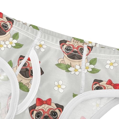 CHIFIGNO Underwear for Boys Cute Cartoon Pugs Cotton Boys' Briefs Soft Printed Underwear Briefs4