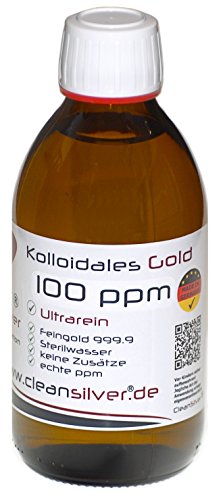 Kolloidales GOLD 100ppm, 250ml (Hochrein: Au9999, pharm. Sterilwasser) Cover