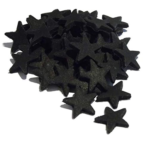 40 Edible Stars Cupcake Toppers Cake Decorations (Black) Cover