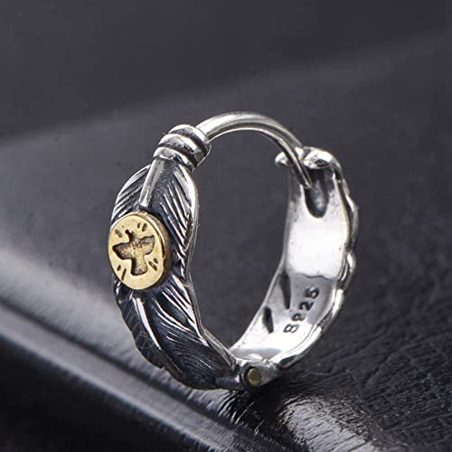 Brincos De Argola De Prata Esterlina, Aros De Penas, Brincos De Águia, Jóias De Motociclistas,