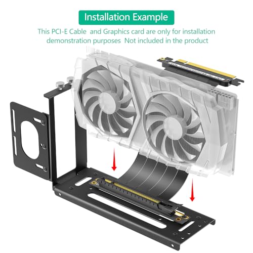 Soporte vertical para GPU con 2 ranuras, color negro miniatura 3