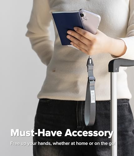 Image of Ringke Cam Buckle Phone Hand Wrist Strap [Anti Theft & Drop] Length Adjustable Lanyard for iPhone, Galaxy, Pixel Phone Case, Camera, etc. - Graphite