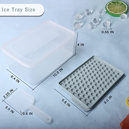 Dzhjkio Mini Ice Cube Trays For Freezer - 4 Pack Tiny Ice Cube Tray With Lid And Bin, 104X4 Pcs Crushed Ice Trays Easy Release, Bpa-Free For Chilling Drinks Coffee Cocktail( Ice Bin & Ice Scoop)(Blue) #TOP6