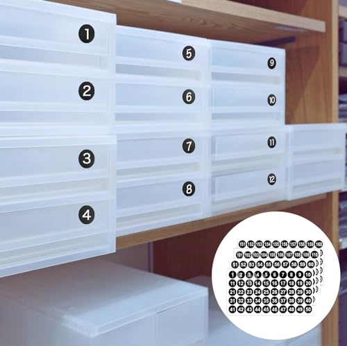 Autocollants de numéros 1-200 imperméables et résistants pour tri de boîtes