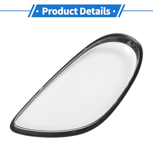 VekAuto Headlight Lens Cover Headlight Headlamp Lense Clear Lens Cover for Porsche Cayman 981 2014-2016 Clear Black PC 1 Pcs Front Right Car by VekAuto - Image 5