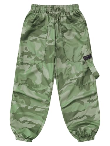 Boys Girls Camouflage Cargo Joggers Pants Elastic Waist Casual Jogging Outdoor Hiking Trousers for Kids 5-16 Years3