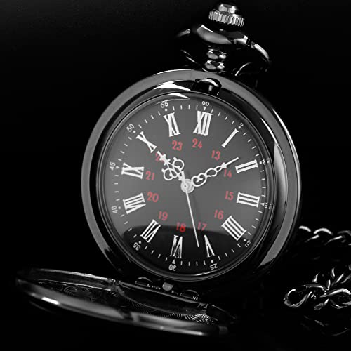 Image of Tiong Smooth Pocket Watch,Personalized Pocket Watch,Customized Watches for Men,Engraved Pocket Watches for Father's Day with Chain