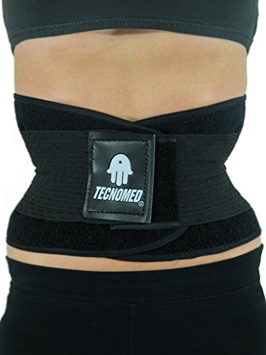 Tecnomed Back Brace Immediate Relief From Back Pain, Herniated Disc, Sciatica, Scoliosis And More! - Breathable Mesh Design - Adjustable Support Straps - Lower Back Belt Black #TOP3