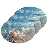 YEGAME Starfish Beach Kitchen Scrub Sponges, Pop-up Kitchen Cleaning Sponges Reusable Dish Washing Sponges for Bathroom Household Cleaning 3 Pack - Non Scratch Scrubber