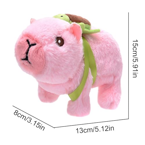 Capibara en peluche électrique extra douce avec son petit sac à dos rigolo