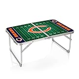 Picnic TIME Chicago Bears Mini Portable Table, Charcoal Wood Grain