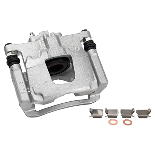 Image of TRQ Rear Left Right Brake Caliper w /Bracket Driver Passenger Side | For 2007-2011 Dodge Nitro 2008-2012 Jeep Liberty 2007-2017 Wrangler 2018 Wrangler JK