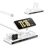 7-in-1 Wireless Charging Station for Apple Devices, ACOZVIN Magnetic Wireless Charger &4 USB Ports(PD65W USB-C), 5FT Cord Flat Plug, Foldable Charger Stand for MacBook,iPhone 16/15/14, iWatch &AirPods