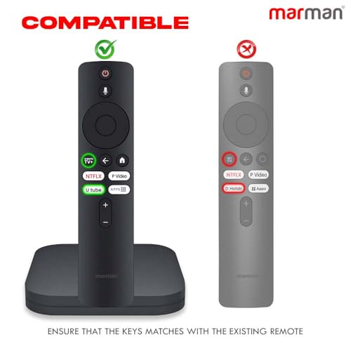 Image of Marman Compatible for Mi Tv Remote Control Orginal for Smart LED UHD HD 4k Android Redmi Xiaomi Television Remote with Bluetooth and Voice Command Feature - Pairing Must