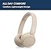 Sony WH-CH520 Best Wireless Bluetooth On-Ear Headphones with Microphone for Calls and Voice Control, Up to 50 Hours Battery Life with Quick Charge Function, Includes USB-C Charging Cable - Beige