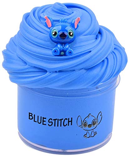 MannyBen Newest Blue Stitch Slime,Butter Slime for Boys and Girls,Super Soft and Non-Sticky