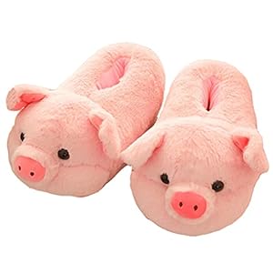 Women’s Slippers Cute Pig Slippers Cartoon Slippers Animal Slippers Warm Slippers Winter Slippers Home Slippers Furry…