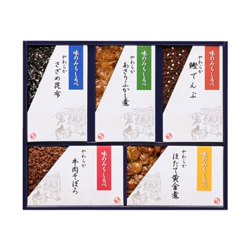 やわらか煮5種詰合せ やわらか煮 セット あさりふかし煮 ほたて黄金煮 牛肉そぼろ さざめ昆布 鰹でんぶ 日本料理 ギフト お祝い 贈答用 グルメ