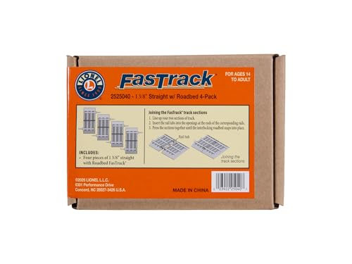 Lionel FasTrack 1.375-Inch Straight O Gauge 4-Piece Track Pack by Lionel - Image 5