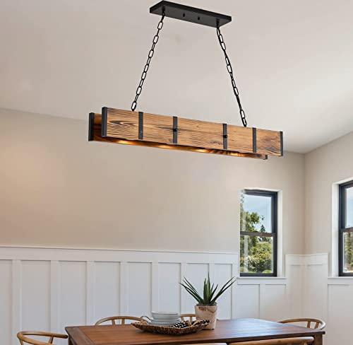Chandelier en bois rustique pour éliminer les ombres sur la table de billard