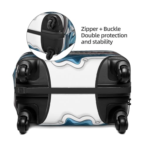 Shark In The Sea Elastic Travel Luggage Cover, Washable Spandex Suitcase Protector, Anti-Scratch Fits 18-32 Inch4