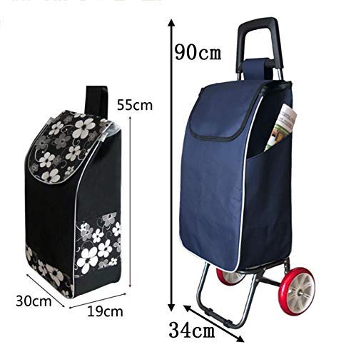 Faltbarer Einkaufswagen mit Rädern, wasserdicht, leicht, Einkaufstrolley mit abnehmbarer Tasche, einfach für ältere… – Bild 5