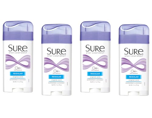 sure anti-perspirant & deodorant original solid, regular scent 2.70 oz (pack of 4)