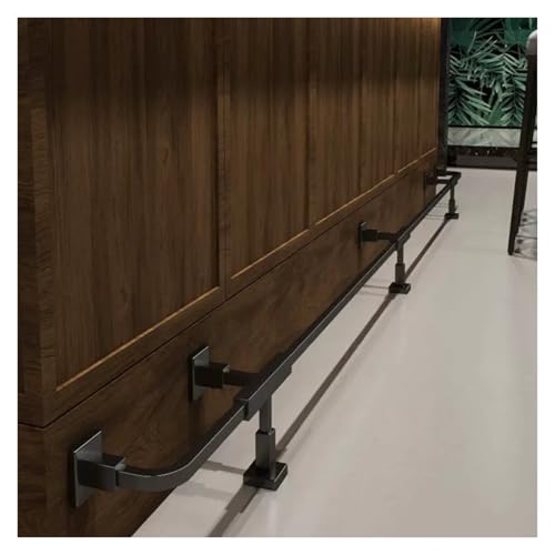 Barra De Apoyo De Pies Para Bar Piso Montado Bar Foot Rail Con Accesorios De Instalación, Acabado Cepillado De Acero Inoxidable 304, Palos De Reposapiés Interiores Y Exteriores(L290cm/9.5ft)