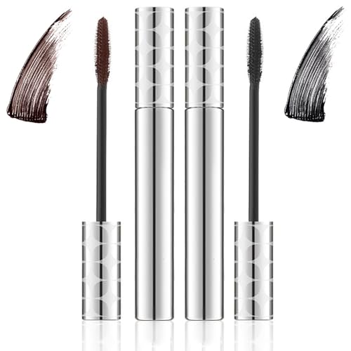 2026 New Mascara for Older Women 60 Plus - Volumizing & Lengthening Formula for Mature Women with Thinning Lashes, Non-Clumping, Waterproof & Long-Wearing (Black + Brown)