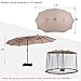 Tiimmgaal 15FT Mosquito Netting for Patio Umbrella Double Sided Patio Umbrella Canopy Netting &10X10 Ft Gazebo (Black)(Does Not Contain Gazebo Patio Umbrela) (15FT Black)