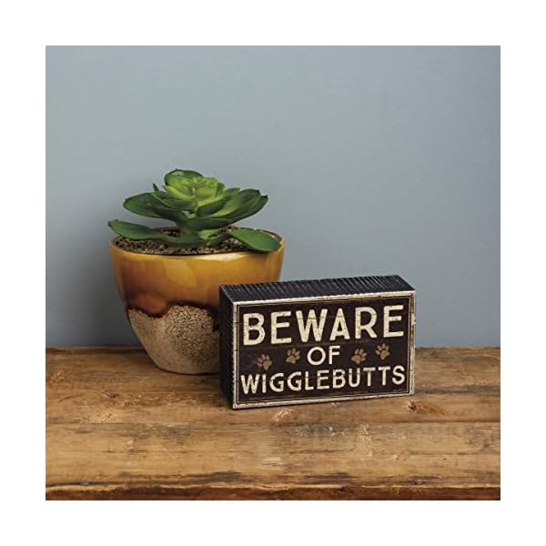 Primitives by kathy beware of wigglebutts rustic home decor sign 5 x 3black  urban country home decor