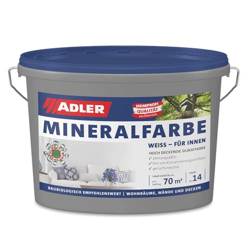 ADLER Mineralfarbe Weiß Wandfarbe für innen 4 kg