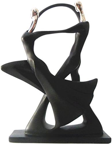ZZ Lighting Fashion Resin Art Masician Man Figure Home Office Desk Wall Unique Decor Sculpture Holiday Birthday Gift (Black Duo Dance 1)
