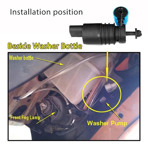 Bomba lavacoches compatible con Dodge Durango 2008 2010 2012 accesorios limpiaparabrisas coche 5