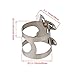 Bstinay 5 Pieces Nickel-Plated Clarinet Mouthpiece Clip with Double Adjustable Screws for B Flat Clarinets Silver