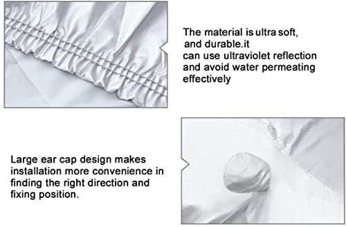 Image of Waterproof Car Cover Compitable with Maruti Swift 2018-2021| Maruti Swift Car Cover with Mirror Pockets Triple Stitched Fully Elastic Ultra Surface |Silver