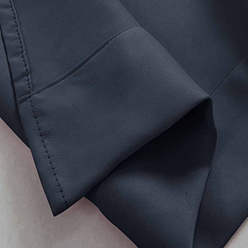 2 Pieces Valances For Window Blackout Valance Curtains Primitive Scalloped Kitchen Rod Pocket Window Valances For Living Room Bedroom 52 X 18 Inch Length Navy Blue Farmhouse Valances #TOP4