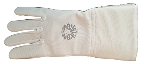 Balaur 3-Weapon Practice Glove Washable Epee Foil Sabre White Polyester (9.5, Right) #TOP2