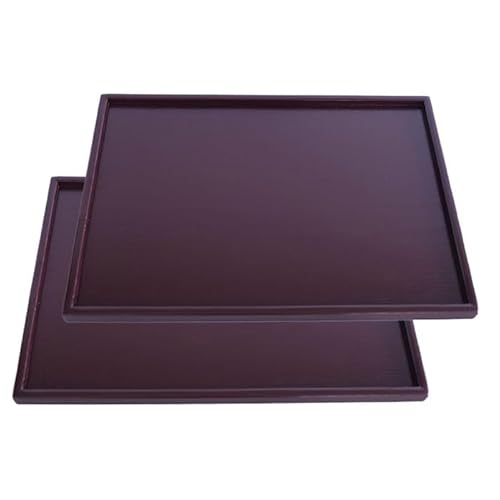 【和ぬりもん屋】 42cm長盆 茶 42x31cm/ JUSTサイズの使い良いトレー/料理の盛り付けの定食トレー/お得なセット販売あり? (2)
