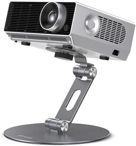 BESIGN PS01 Projector Foldable Mount Stand, Angle Adjustable Projector Stand with 1/4 inch Mounting Screw