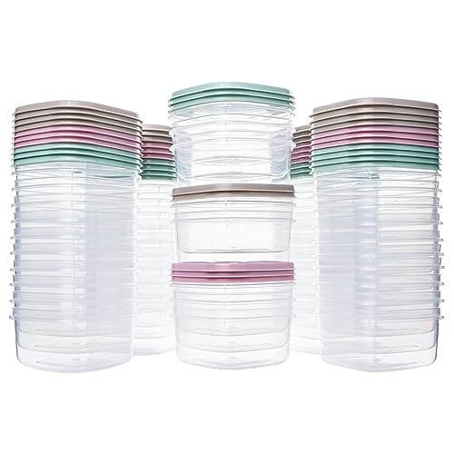 QILZO® Confezione da 48 Contenitori in plastica da 220 ml