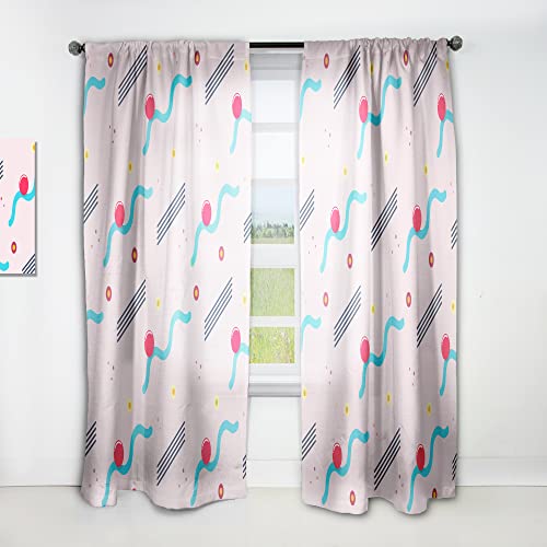Rideaux rétro géométriques Abstraits III pour sublimer le salon