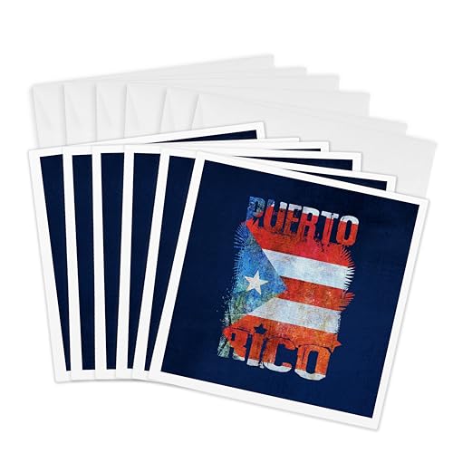 Cartes de vœux drapeau de Puerto Rico pour partager vos souvenirs chaleureux