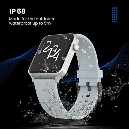 Image of Portronics Kronos Gamma Bluetooth Calling Smart Watch, 1.69inch HD Display, Dial Pad, SpO2, BP & HR Monitoring, Multiple Sports Mode, IP68 Water Resistant, Android /iOS Compatibility(Grey)