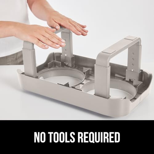 GORILLA-GRIP-Elevated-Dog-Bowls-5-Height-Adjustable-Raised-Food-and-Water-Stand-for-Dogs-and-Cats-Sturdy-Feeding-Station-with-No-Spill-Stainless-Steel-Bowl-Set-for-Small-Medium-Large-Pets