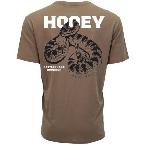 HOOEY Men's Brown Rattler Tee Shirt