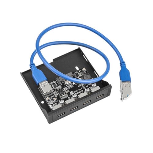GMBYLBY Fast Speed USB3.0 Front Drives Bay Expansion Card PCIE to 4 Port Adapter for Desktops