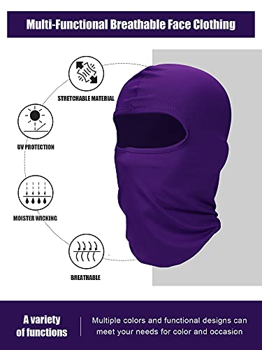 Image of Zhanmai Ski Mask for Men Balaclava Face Cover Full Face Mask Breathable UV Protector Neck Gaiter for Outdoor Motorcycle