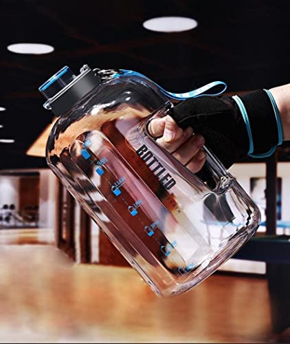 Image of Unbrecable 2.5 Liter Water Bottle with Times to Drink,Leakproof BPA Free & Time for Gym Office School Home -(Multicolor) (Transparent)